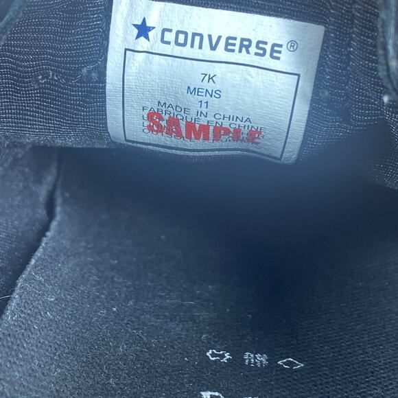 Converse One Star Sample Mens Black & White Vintage Size 11 Leather LowTop Shoes - Picture 12 of 13